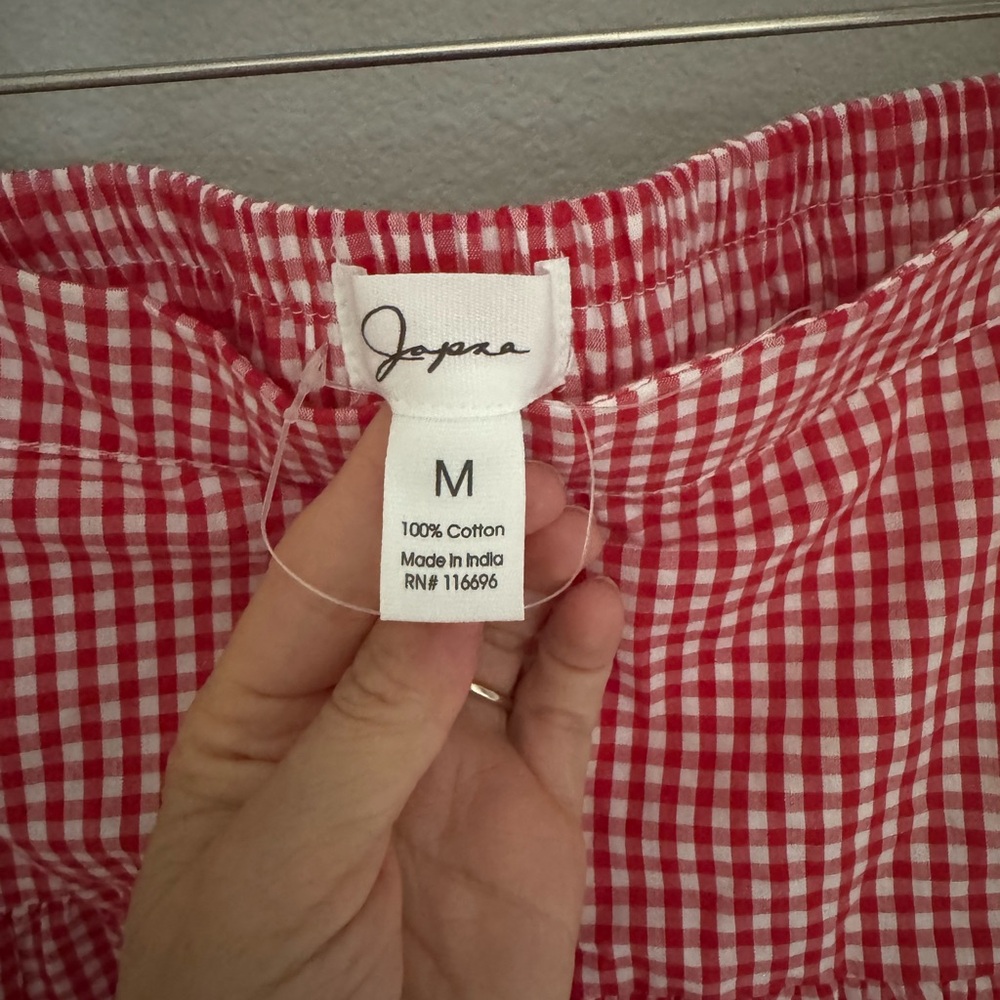 Japna Juniors Red and White Checkered Skirt